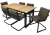 krzesło KB Products BIUROWE LOFT plus stół