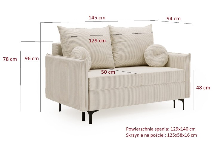 sofa do pokoju młodzieżowego dziecięcego