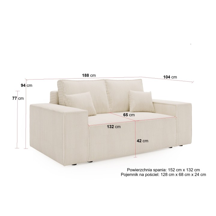 kompaktowa sofa