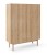 Komoda wysoka BOHO KB-297 dąb riviera marmur bianco – stylowa komoda do salonu i sypialni