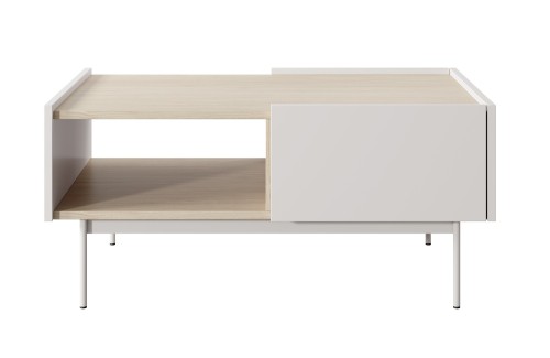Stolik kawowy COLOR KB-97 kaszmirowy dąb linea – nowoczesna ława do salonu z szufladami