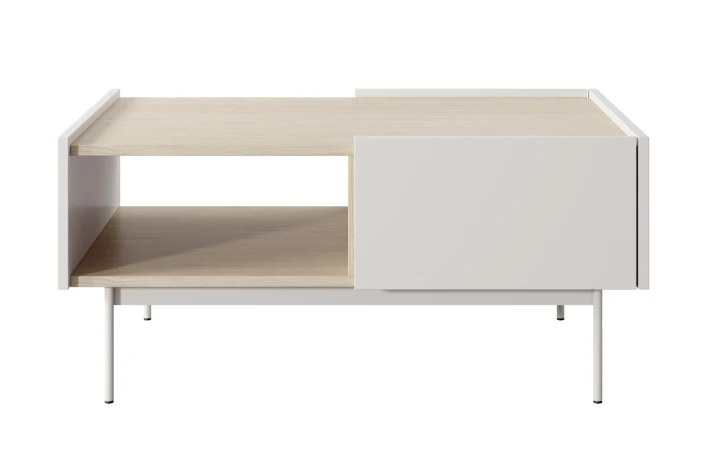 Stolik kawowy COLOR KB-97 kaszmirowy dąb linea – nowoczesna ława do salonu z szufladami