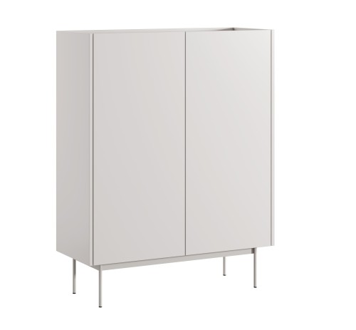Komoda wysoka COLOR KB-97 kaszmir dąb linea – nowoczesna komoda do salonu z półkami