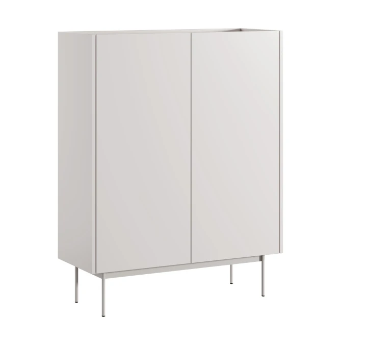 Komoda wysoka COLOR KB-97 kaszmir dąb linea – nowoczesna komoda do salonu z półkami