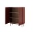 Komoda wysoka COLOR KB-97 ceramiczny czerwony dąb linea – designerska komoda do salonu
