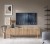 Komoda RTV BOHO 144 dąb riviera marmur bianco – stylowa szafka pod telewizor do salonu