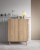 Komoda wysoka BOHO KB-297 dąb riviera marmur bianco – stylowa komoda do salonu i sypialni